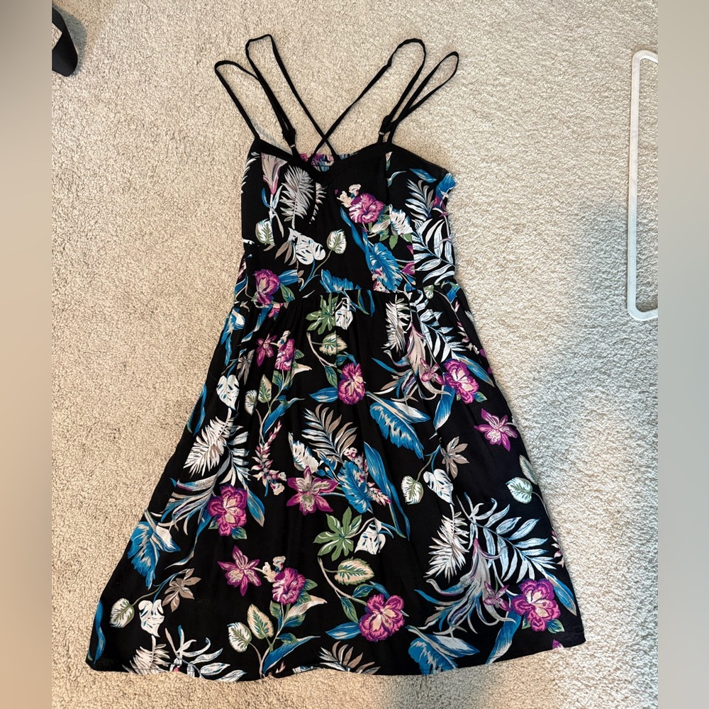 Xhilaration Blue and Pink Spaghetti Strap Sundress